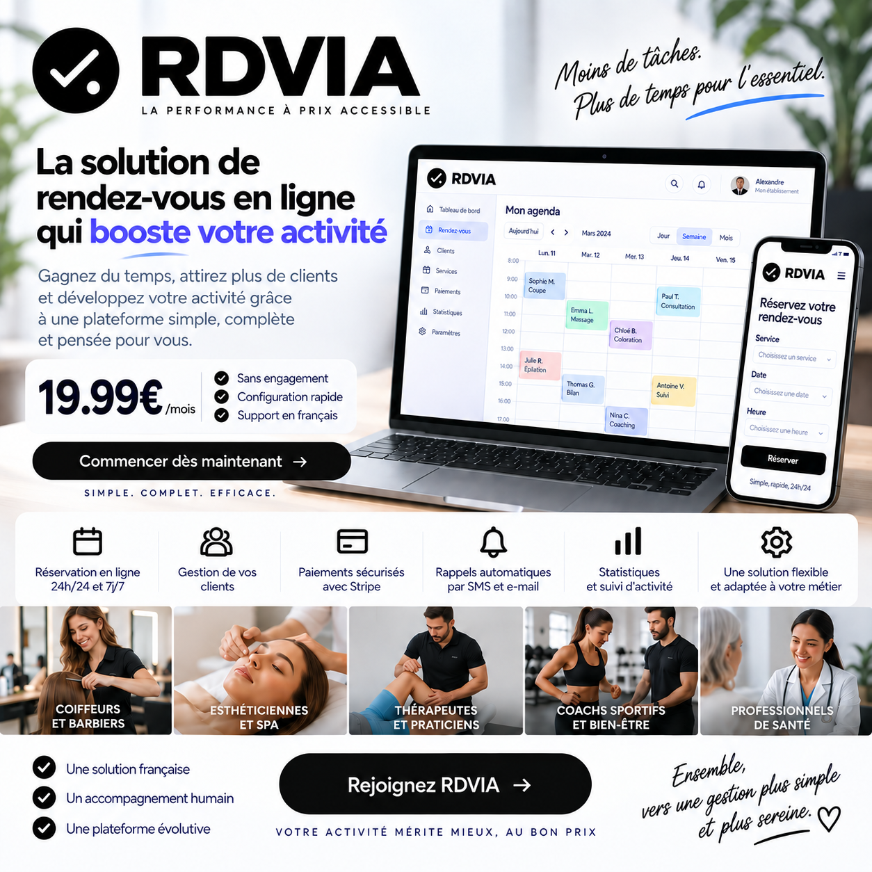 RDVIA - solution de rendez-vous en ligne